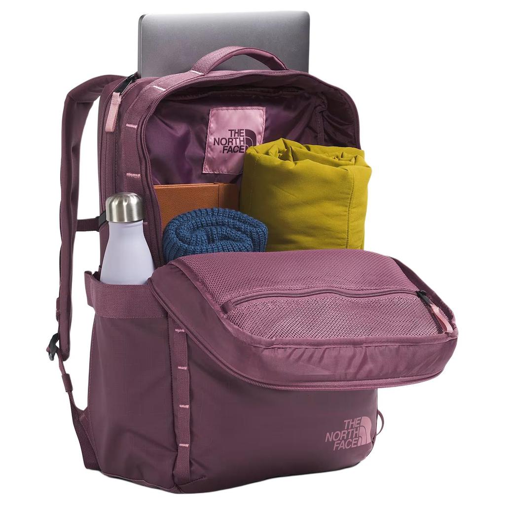 The North Face 26 л Базовый лагерь Вояджер Однотонный Простой Большая вместимость Молния Наружная сумка Женские сумки Фиолетовый Красный NF0A81DM4VO-HERO