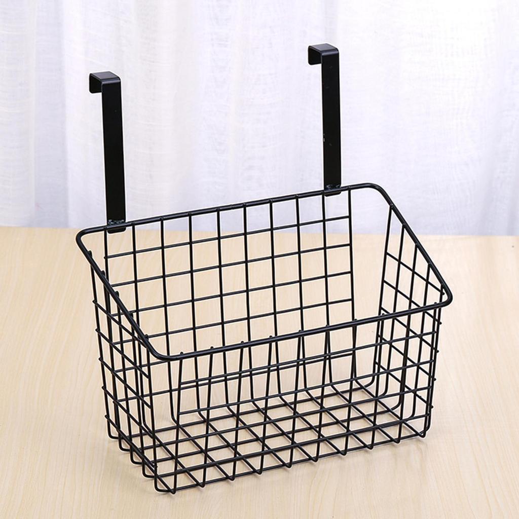 Basket with hook lattice storage basket, hang it on a door or on a railing, more
