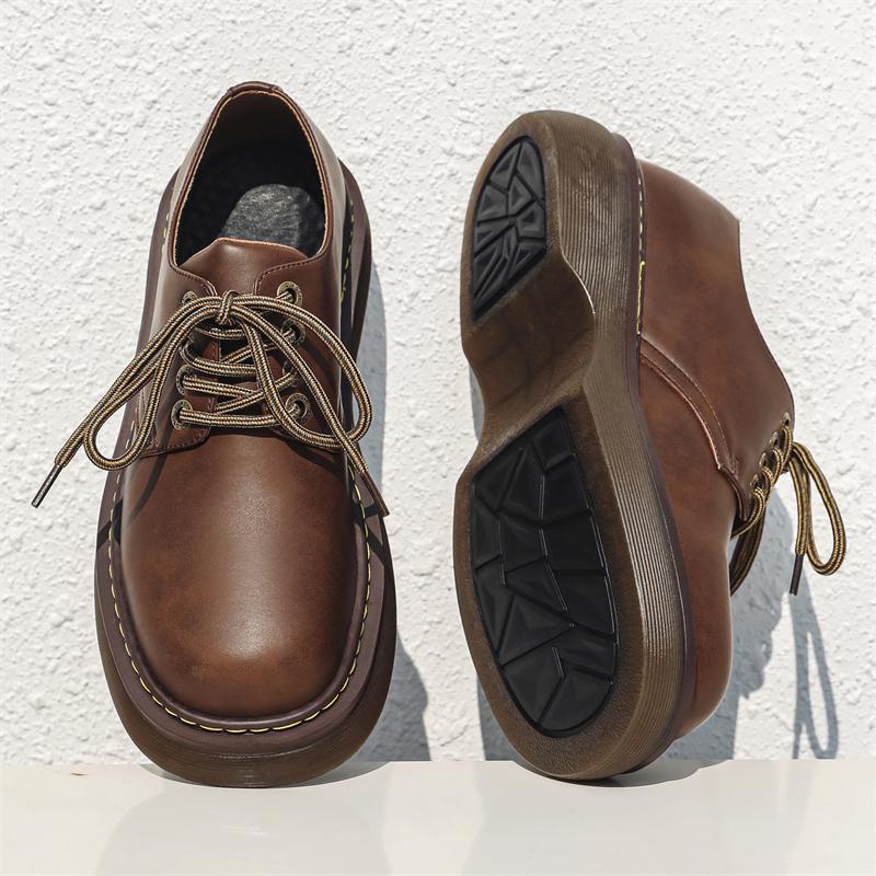 Модные весенние брендовые уличные туфли-оксфорды на толстой подошве, высококачественные деловые туфли на платформе в британском стиле, рабочая обувь для мужчин, повседневная, официальная