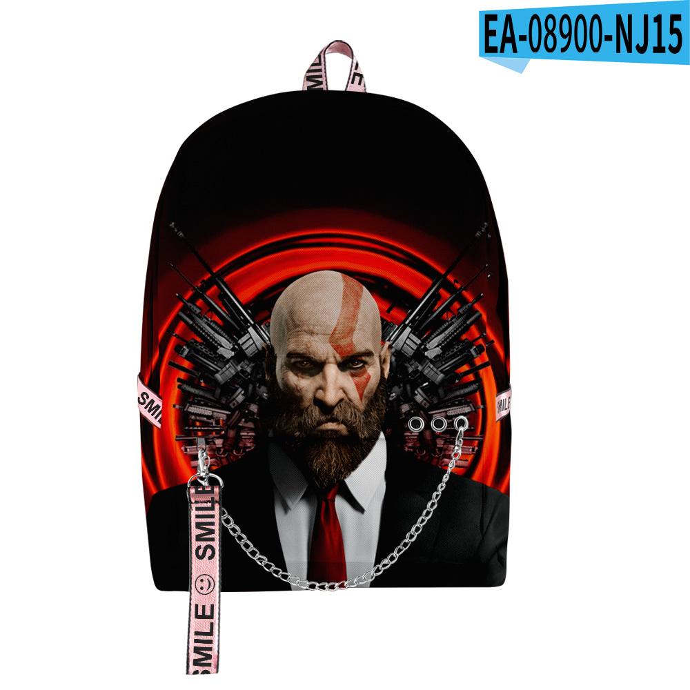 Роскошные Новые Молодежные Школьные Сумки Унисекс Игровые Сумки Hitman Дорожные Сумки 3D Печать Оксфорд Водонепроницаемые Рюкзаки на Плечо для Ноутбуков