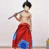 One Piece Страна Вано Обезьяна D. Луффи Косплей Костюм Кимоно Одежда Хэллоуин Карнавальный Костюм