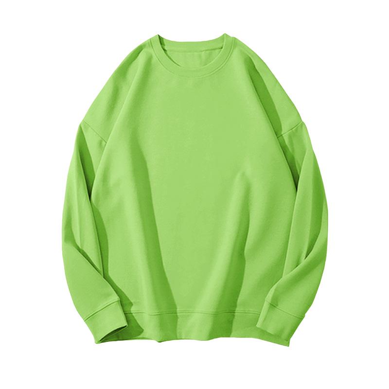 Однотонный флисовый свитшот в корейском стиле: Женский свободный повседневный осенне-зимний топ и наряд для студенческой пары.