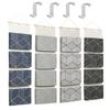 Over Door Hanging Storage Bags Wall Mount Closet Organizer, 4 Big Pockets Linen Cotton Fabric Living Room Bedroom Bathroom
