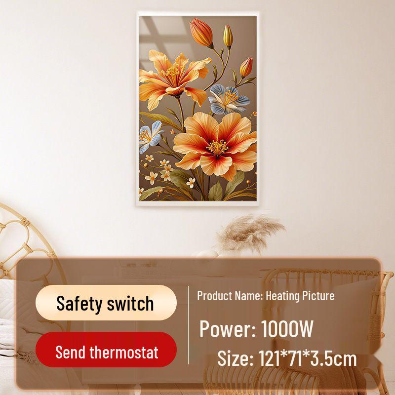 Графеновый Углеродный Кристаллический Настенный Электрический Обогреватель: Энергосберегающий радиатор в стиле фрески