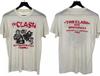 1981 The Clash Группа На гастролях Двусторонняя футболка Полный размер S-5XL Унисекс футболка