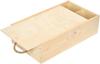Boîte Caisse À Vin En Bois Cadeau Non Peint - Creative Deco - 2 Bouteilles - 35 X 21 X 11cm