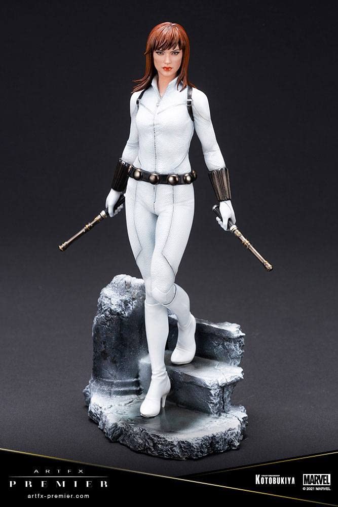 ARTFX PREMIER MARVEL UNIVERSE Black Widow White Costume Edition Scale PVC Painted Simple Assembly Figure MK366 1/10