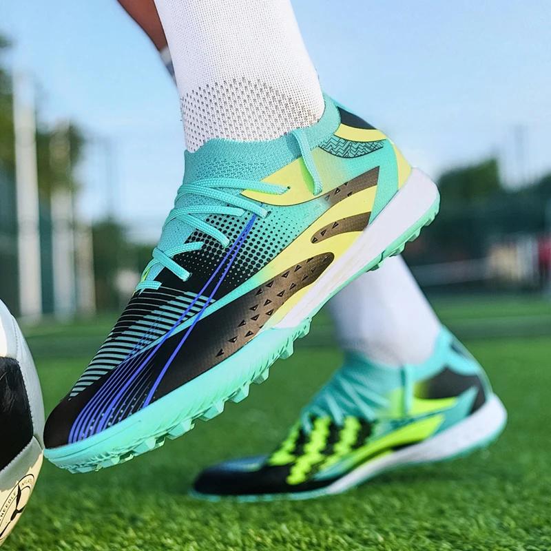 Детские футбольные бутсы Профессиональные футбольные бутсы для мужчин Легкие носки Уличные Нескользящие футбольные шипы Оригинальные кроссовки