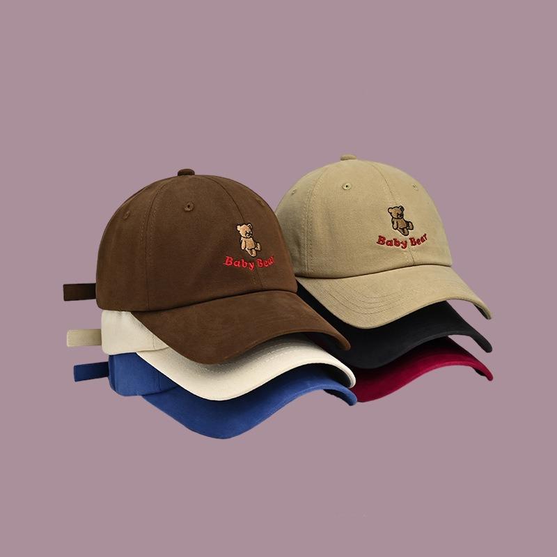 Милая мультяшная вышитая бейсболка женская новая универсальная кепка для лица мужская солнцезащитная шляпа тренд