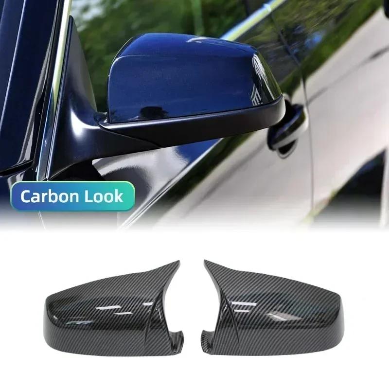 Side Wing Rearview Mirror Cover Cap Carbon Fiber Black For BMW 5 6 7 Series E60 E61 E63 E64 F01 F02-F04 F06 F07 F10 F11 F12 F13
