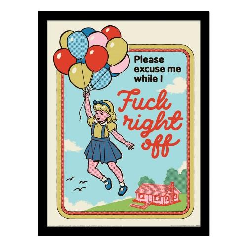 Steven Rhodes Fuck Right Off Framed Poster