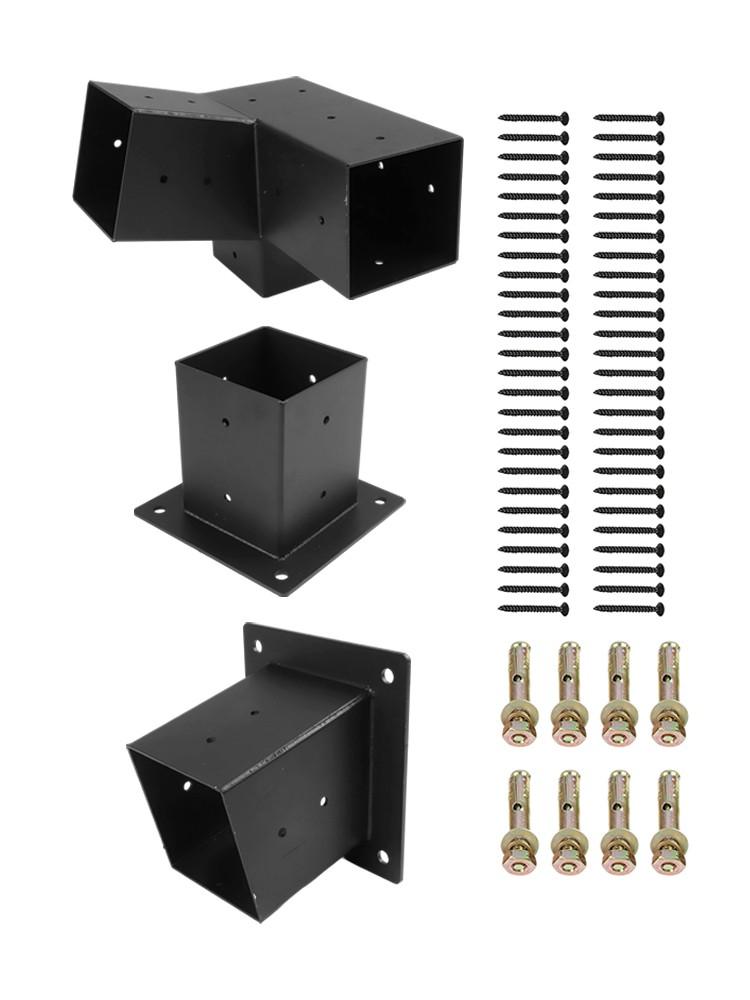 Wall Mounted Pergola Brackets For Slanted Roofs Hardware For 4x4 Posts