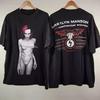 1998 Marilyn Manson Mechanical Animals 2-сторонняя черная унисекс футболка Репринт унисекс футболка