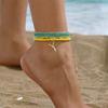 Bohemia Multilayer Rice Bead Anklet Set for Women Fashion Starfish Pendant Anklets Summer Sandy Beach Ankle Chain On Leg Jewelry