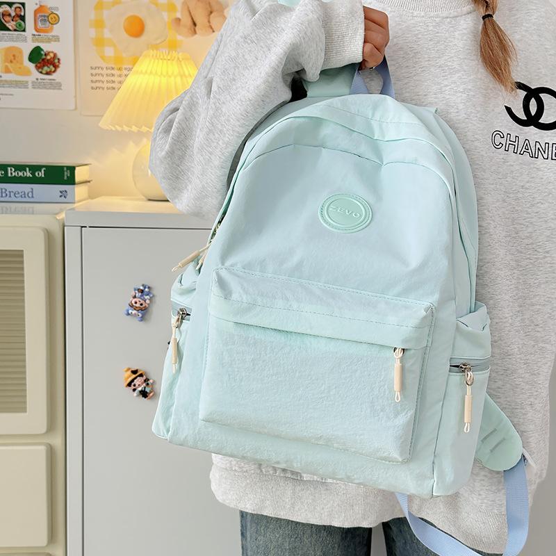 Школьный рюкзак новый повседневный женский школьный рюкзак однотонный свежий и универсальный в стиле колледжа школьный рюкзак для студентов колледжа классный рюкзак тренд