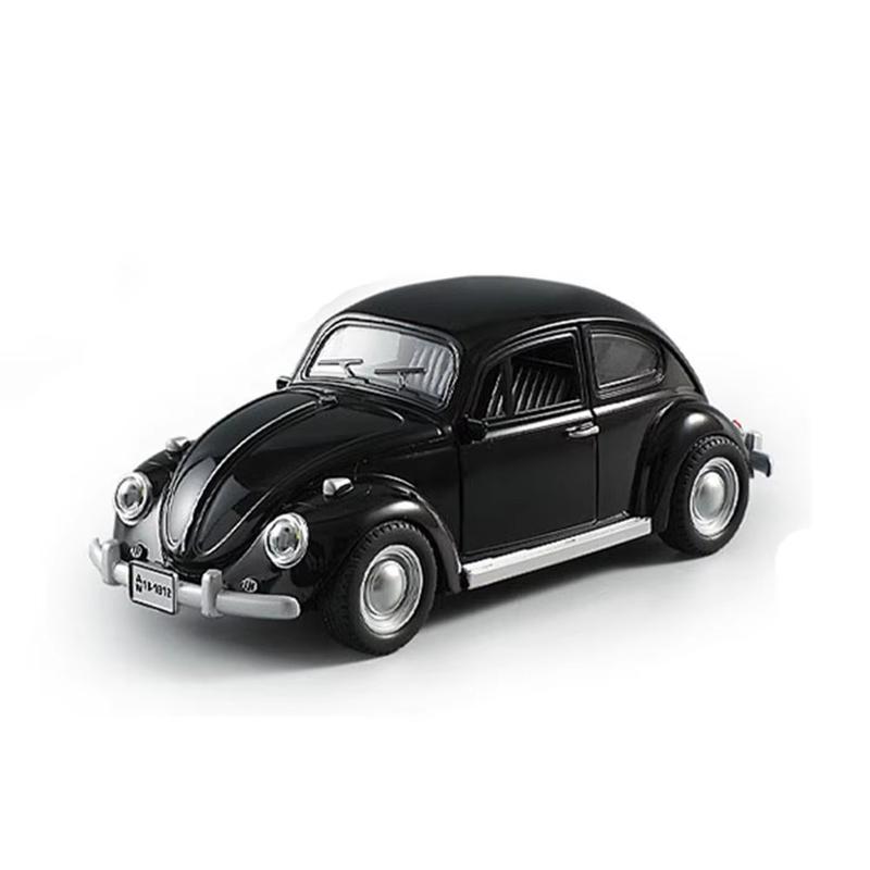 1:18 масштаб Beetle 1955 года Модель Классический ретро Винтажный автомобиль Литой автомобиль Дверь автомобиля может открываться Звук и свет Инерционный миниатюрный игрушечный подарок для детей