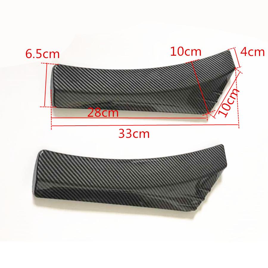 1 Pair ABS Glossy Carbon Fiber Look Rear Bumper Lip Splitter Protector Universal