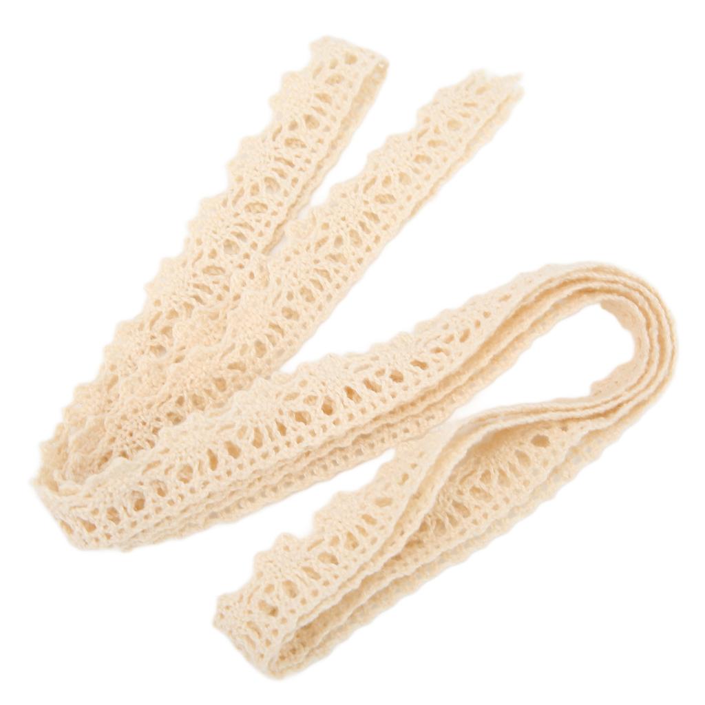 Lace Ribbon DIY Cotton White Net 1.4cm Width 20 Yards Exquisite Lace Trim for Curtain Clothes