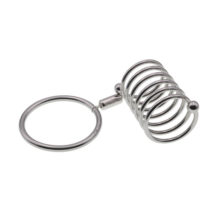 Нержавеющая сталь пенис клетка пенис кольцо волнообразное кольцо защелкивающееся кольцо целомудрие устройство пара страсть помощь взрослые принадлежности