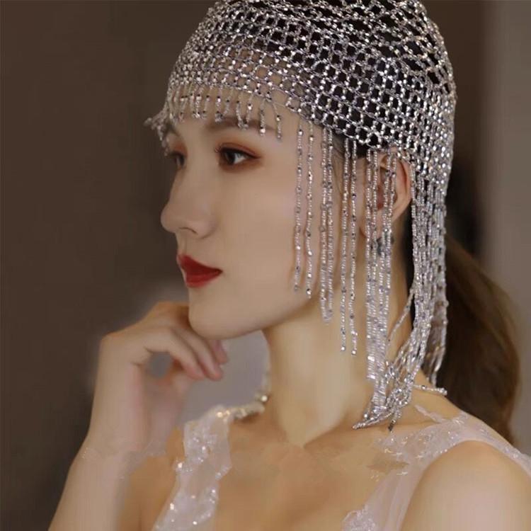 Головной убор с бусинами в стиле 1920-х годов Головной убор в стиле рок-н-ролла с бусинами в стиле 20-х годов Головной убор в стиле танца живота Экзотический головной убор Клеопатры для вечеринки в стиле Гэтсби