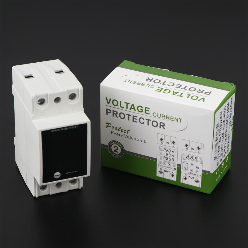 ZS-6035VAKW Цифровой счетчик энергии Din-рейка Монитор потребления электроэнергии AC30-400V Вольтметр Амперметр Ватт КВтч Частота Измеритель мощности