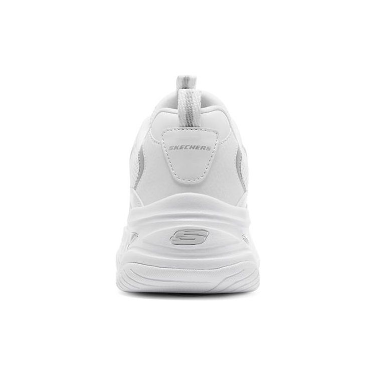 Skechers DLites 4.0 Молния Панда Кожаные Удобные Универсальные Амортизирующие Прочные Низкие Папины Кроссовки Женские Кроссовки Белый Серебристый 149562-WSL