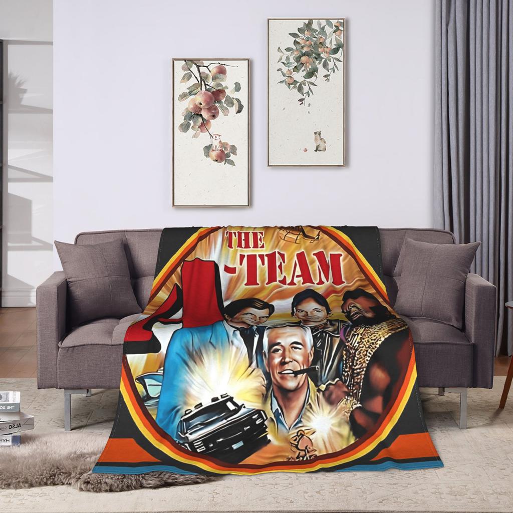 THE A TEAM Flannel Blanket Autumn Warm Soft Throw Blanket for Children Home Decor Novelty Bedspread Sofa Bed Cover