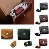 Waterproof Headphone Bag Mini Leather Wallet Vintage Leather Data Cable Storage Box Male