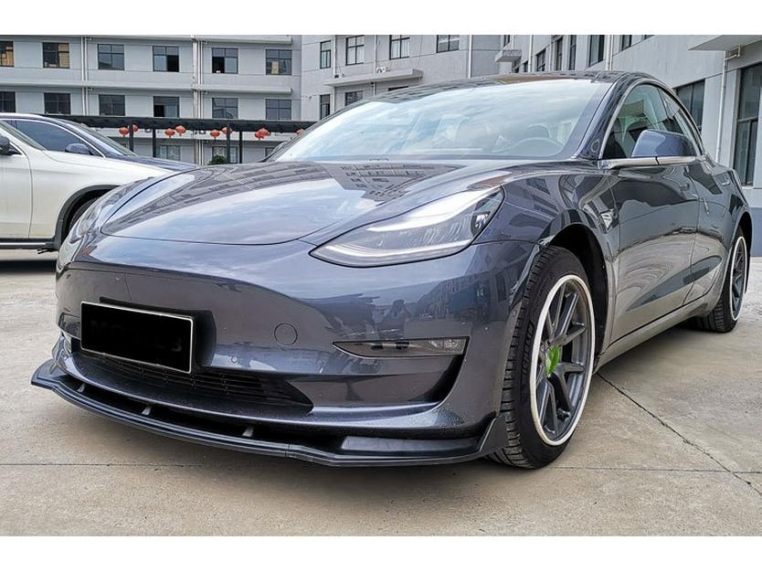Трехсоставной литьевой передний бампер-губа для Tesla Model 3
