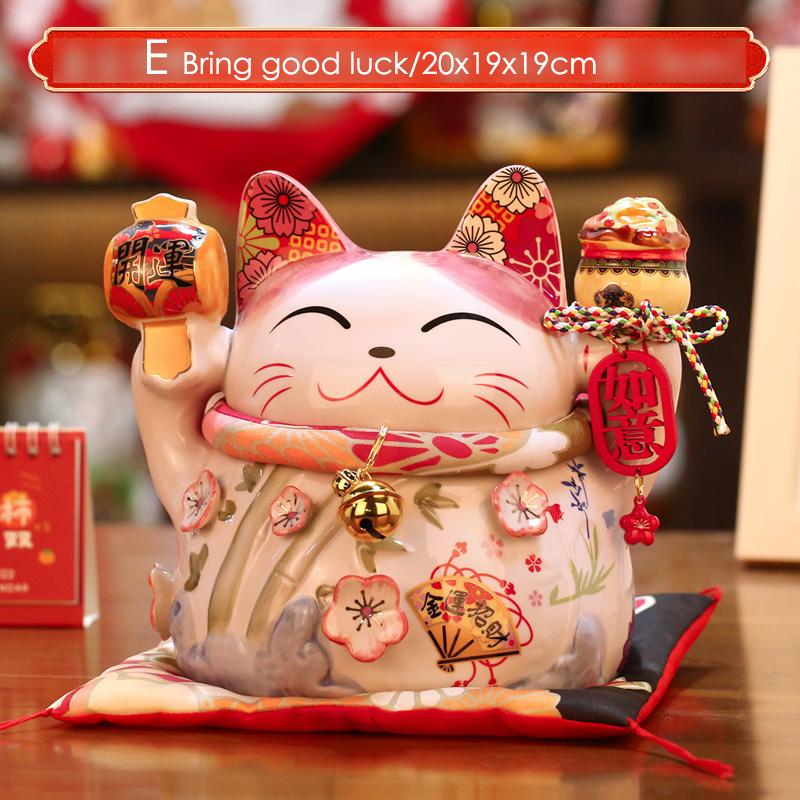 7,8-дюймовая керамическая копилка Maneki Neko Lucky Cat Daruma Копилка для денег Декоративное украшение для дома Fortune Cat
