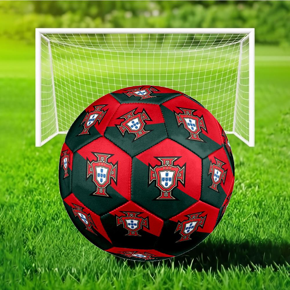 Portuguese Football Federation Crest Soccer Ball Size 5 Soccer Ball, Machine-stitched, Durable, Suitable for Training and Matches Fan Gift
