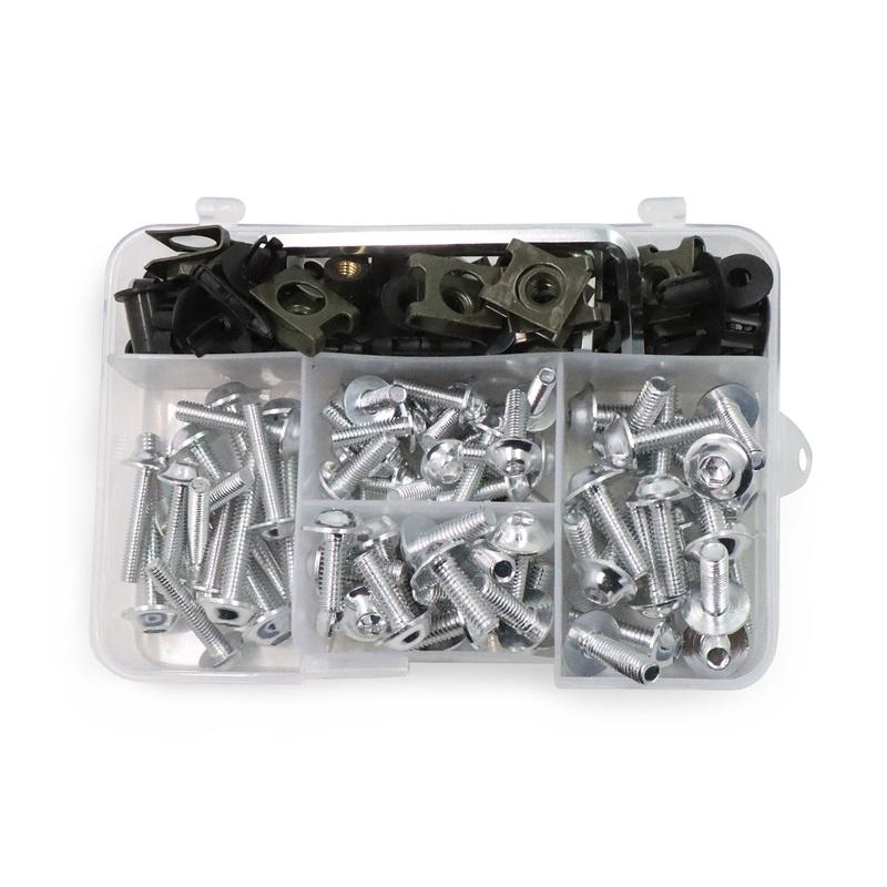 For Suzuki GSXR 600 750 1000 600 750 1000 K1 K2 K3 K4 K5 K6 K7 K8 K9 195/PCS Universal Fairing Bolt Kit Fastener Clips Screws
