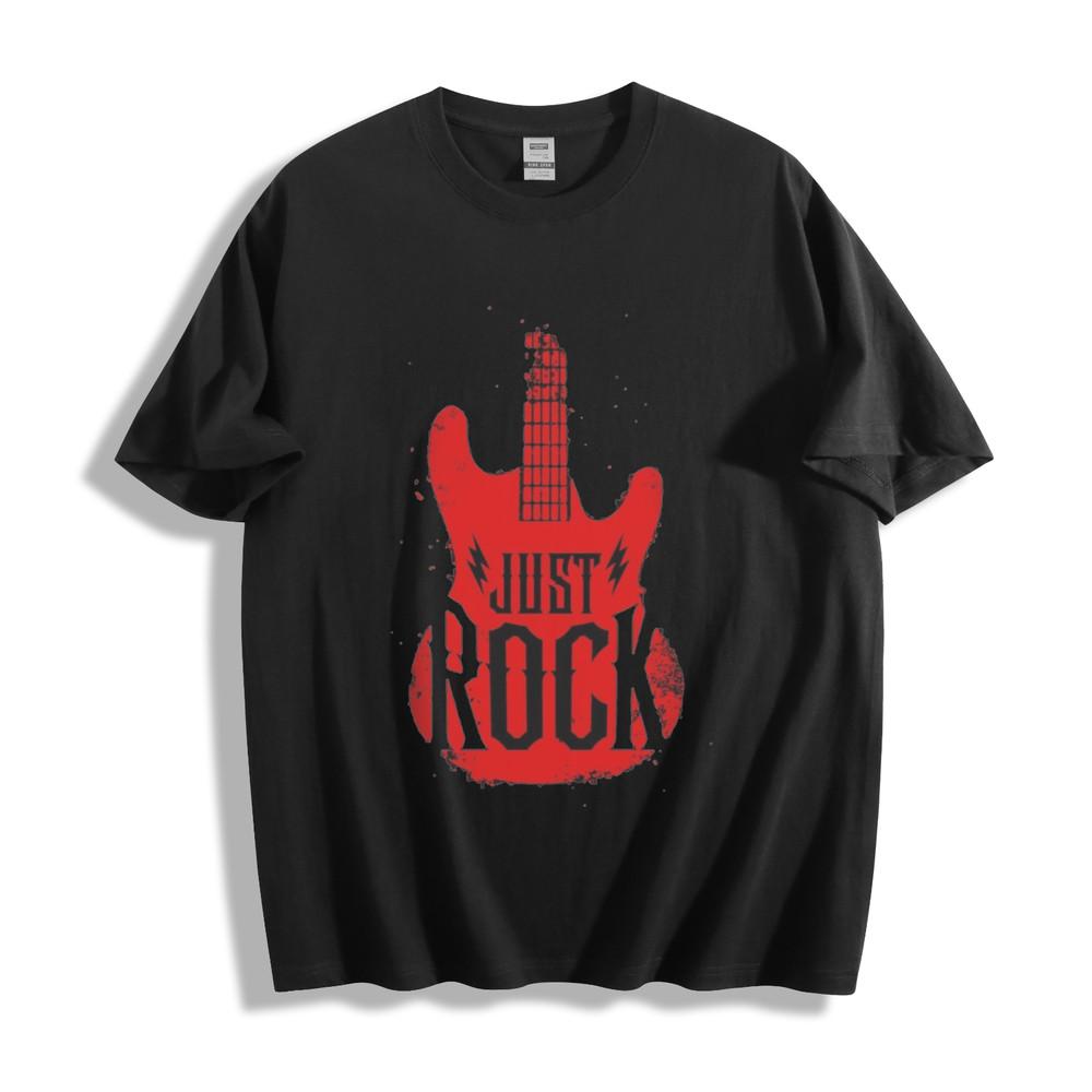 Футболка с электрогитарой Just Rock - Эпичный красный дизайн гитары, унисекс