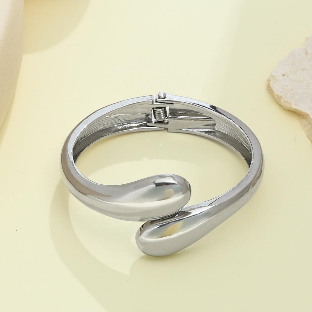 Браслет INS Минималистичный Неправильная Волна Ювелирные Изделия Металлический Глянцевый Браслет Женские Ювелирные Изделия