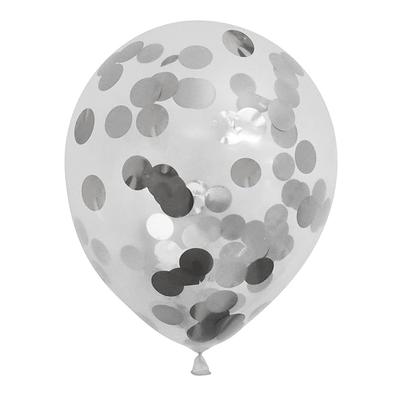 Свадебные воздушные шары Globos с металлическим конфетти (Упаковка из 6 шт.)