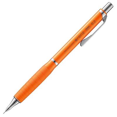 Механический карандаш Pentel с оранжевой резиновой ручкой и оранжевым стержнем XPP602G-F 0,2 мм