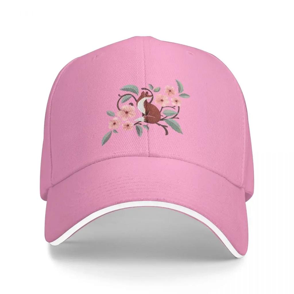 Fox In Cherry Blossoms Baseball Cap Dad Hat Gentleman Hat Boy Child Women's