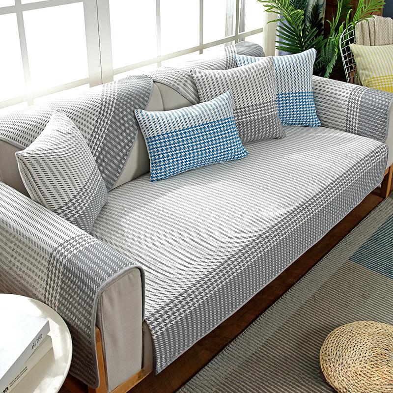 Four Seasons Fabric Sofa Cushion Cotton Braided Nordic Simple Combination Sets Cover Cushion