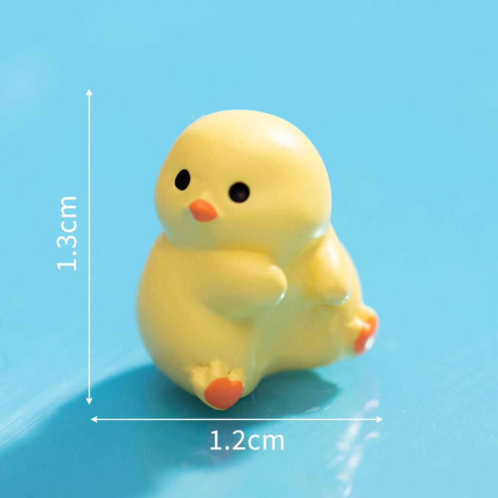 Микропейзаж мультфильм милый маленький желтый утенок фигурка украшения своими руками декоративные аксессуары офисный стол смоляные украшения