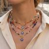 Многокаменное layered necklace в богемном стиле с глазом Фатимы для женщин