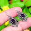 Sage Amethyst Gemstone Handmade 925 Sterling Silver Jewelry Earring 1.69" F8m33