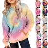 Girls' Hooded Tie-Dye Sweatshirt - Pullover Print Top