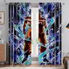 Шторы с принтом японского дракона из полиэфирного волокна для спальни, гостиной, спальни, окон, 2 шт.