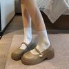 Французские универсальные туфли Мэри Джейн, одинарные туфли, женские 2025 новые весенние плоские женские туфли, модные туфли из маленькой кожи с круглым носком