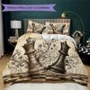 Chess Basketball Art Pattern Bedding uilt Set uilt Cover Pillowcase Home Decoration Birthday Gift (1 * duvet cover + 2 * pillowcase without core)