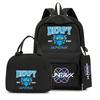 4Pcs/set Anime K-Pop Demon Hunters Printed Backpack with Handbag Pencil Case for Teenager Student Boy Girl Schoolbag Bookbag Large Capacity Travel Bag