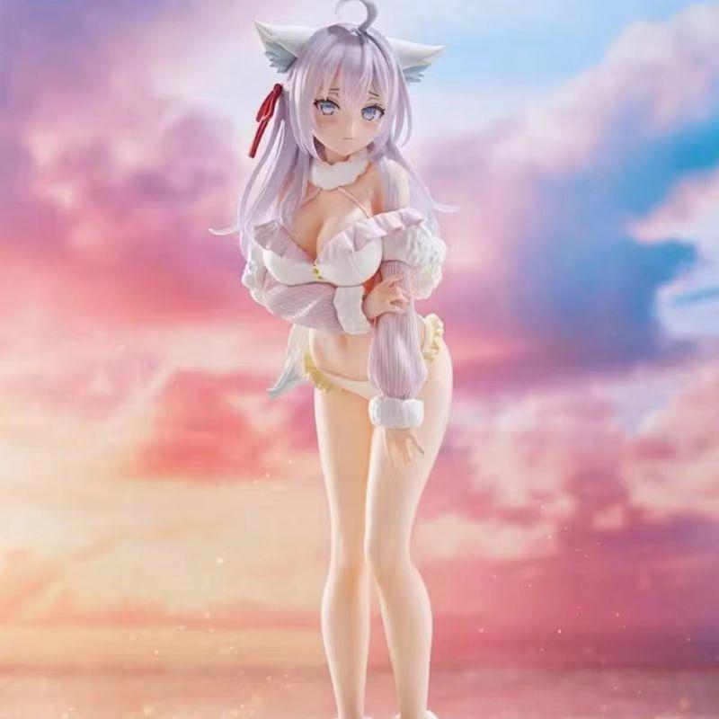 Новая фигурка Алисы Белой Лисы из серии Tenitol, модель из ПВХ, статуэтка красивой девушки, настольное украшение, аниме-аксессуар
