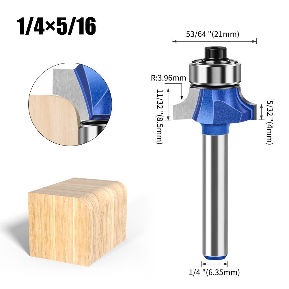 Jincheng Профессиональный класс Нож для снятия фаски с круглого угла R-образный нож Линейный нож Фреза для деревообработки Кромкорезная головка R1/4 Ручка