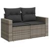 VidaXL Salon de Jardin avec Coussins 12 pcs, Canapés de Terrasse, Ensemble de Meubles de Patio, Mobilier d'Extérieur, Gris 3256718