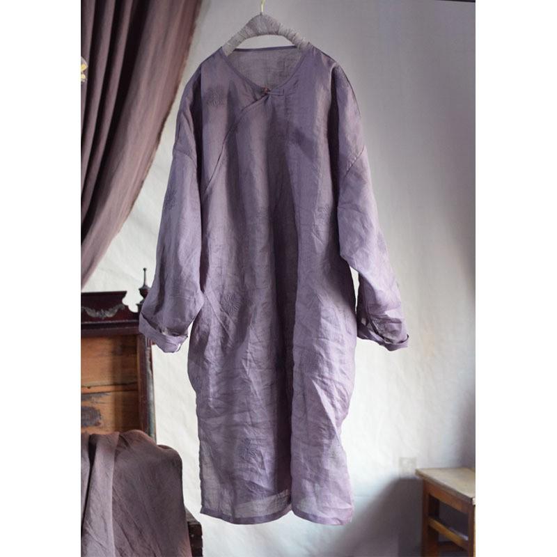 Johnature Женское винтажное жаккардовое платье однотонное с круглым вырезом и длинным рукавом весеннее в китайском стиле высокого качества